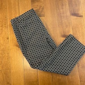 High waisted black pattern dress pants